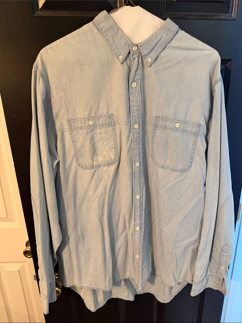 Light Blue Men’s Button-Down Shirt